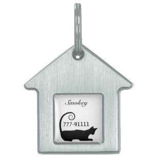 Gepersonaliseerd whimsical Cat Label Huisdieren Naamplaatje