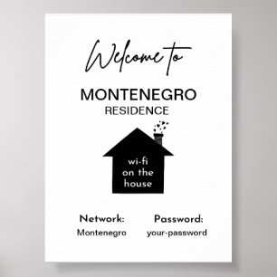 Gepersonaliseerd wifi-bord poster