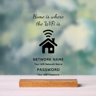 Gepersonaliseerd WiFi-wachtwoord en -netwerk voor Acryl Bord
