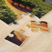 Gepersonaliseerd wijnland wijngaard spel legpuzzel (Zijkant)