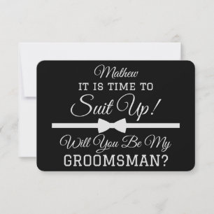 Gepersonaliseerd "Wil je mijn bruidsjonker zijn?" Bedankkaart