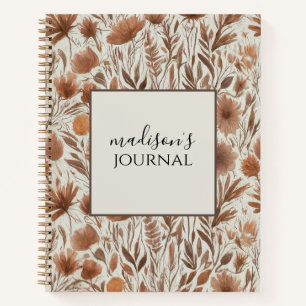 Gepersonaliseerd Wildflower Journal Notitieboek