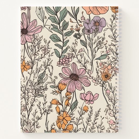 Gepersonaliseerd Wildflower Journal Notitieboek (Achterkant)