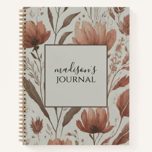 Gepersonaliseerd Wildflower Journal Notitieboek