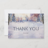 Gepersonaliseerd Winter Baby shower Dank u Bedankkaart (Voorkant)