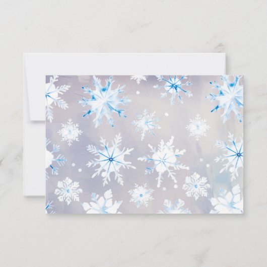 Gepersonaliseerd Winter Baby shower Dank u Bedankkaart (Achterkant)