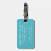 Gepersonaliseerd Wit Blauw Geel Rood Abstract Patr Bagagelabel (Achterkant verticaal)
