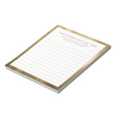 Gepersonaliseerd wit en Gold Professional Notitieb Notitieblok (Gedraaid)