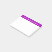 Gepersonaliseerd wit en Paars Post-it® Notes (Schuin)
