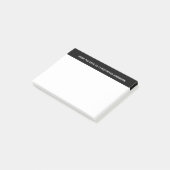 Gepersonaliseerd wit en zwart post-it® notes (Schuin)