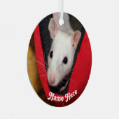 Gepersonaliseerd wit Fancy computerpark Metalen Ornament (Voorkant Rechts)