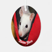 Gepersonaliseerd wit Fancy computerpark Metalen Ornament (Voorkant links)