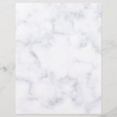 Gepersonaliseerd wit faux marmer goud bloemenaccen briefhoofd (Achterkant)