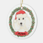 Gepersonaliseerd wit hulpmiddel keramisch ornament (Links)