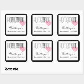 Gepersonaliseerd wit label "Homemade with Love" (Vel)