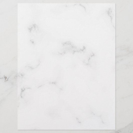 Gepersonaliseerd wit marmer gouden beroerte accent briefhoofd (Achterkant)