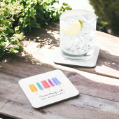 Gepersonaliseerd wit Modern Simple Bier Onderzetter