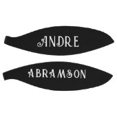 Gepersonaliseerd wit type op zwart basketbal (Panelen)