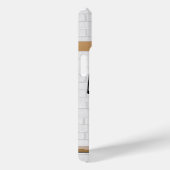 Gepersonaliseerd wit zwart Football Soccer Jersey Case-Mate iPhone Case (Achterkant / Rechts)