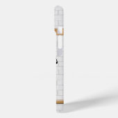 Gepersonaliseerd wit zwart Football Soccer Jersey Case-Mate iPhone Case (Achterkant / Links)