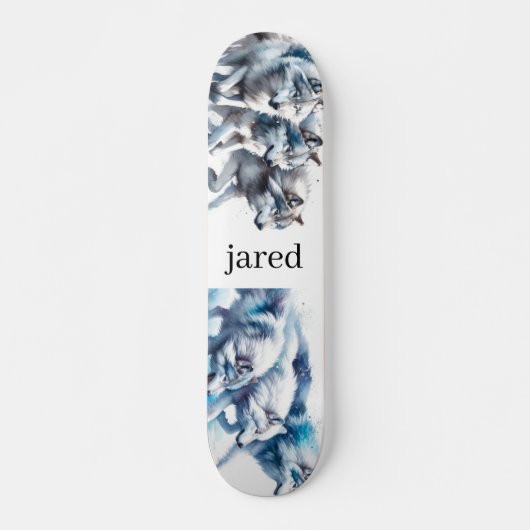 Gepersonaliseerd wolf Pack Skateboard (Voorkant)