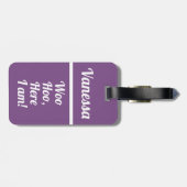 Gepersonaliseerd Woo Hoo | Grappige bagagelabel (Achterkant horizontaal)