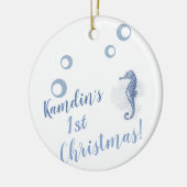 Gepersonaliseerd XMAS Ornament Seahorse Ocean Beac (Links)