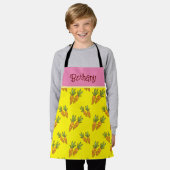 Gepersonaliseerd Yellow carrot patroon kinderen Schort (Gedragen)