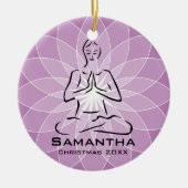 Gepersonaliseerd Yoga Pose Ornament (Voorkant)