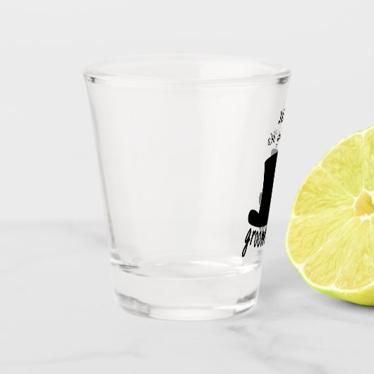 Gepersonaliseerd zal je mijn Groomsman Top Hat zij Shot Glas (Links)