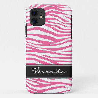 Gepersonaliseerd Zebra Patroon iPhone 11 Hoesje