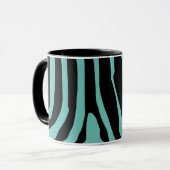 Gepersonaliseerd Zebra Print Stripes Patroon Mok (Voorkant links)