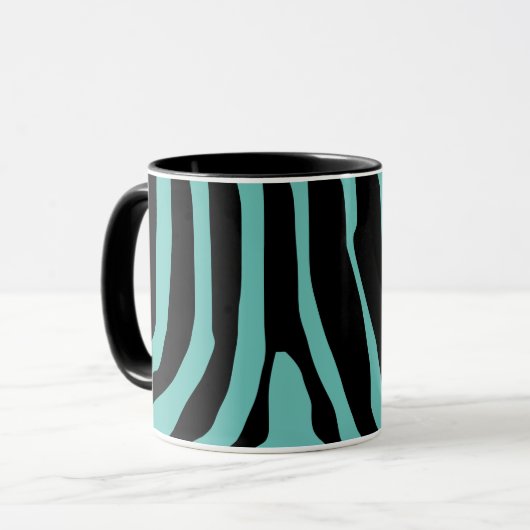 Gepersonaliseerd Zebra Print Stripes Patroon Mok (Voorkant links)