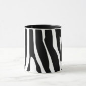 Gepersonaliseerd Zebra Print Stripes Patroon Mok (Midden)