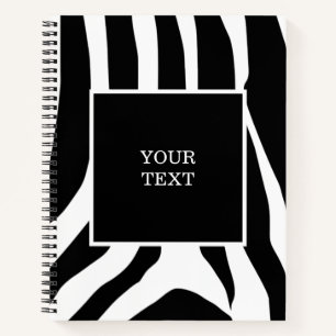 Gepersonaliseerd Zebra Print Stripes Patroon Notitieboek