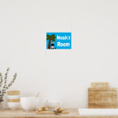 Gepersonaliseerd Zebra van de Zaal van het Kind Th Poster (Keuken)