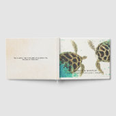© Gepersonaliseerd Zee Schildpad Liefde bruiloft g Gastenboek (Volledig)
