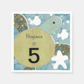 Gepersonaliseerd Zee schildpad papieren servetten (Voorkant)