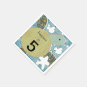 Gepersonaliseerd Zee schildpad papieren servetten (Hoek)
