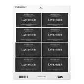 Gepersonaliseerd zeeplabel zwart krijtbord Sticker (Full Sheet)