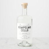 Gepersonaliseerd Zelfgemaakt Pompelmocello Label Likeurfles Etiket (Voorkant)