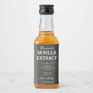Gepersonaliseerd zelfgemaakt vanille-extract likeurfles etiket