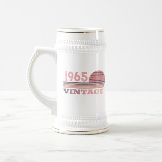 Gepersonaliseerd zestig vintage 60ste verjaardagsf bierpul (Links)