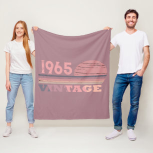 Gepersonaliseerd zestig vintage 60ste verjaardagsf fleece deken