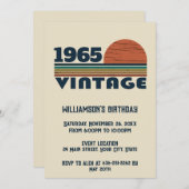 Gepersonaliseerd zestig vintage 60ste verjaardagsf kaart (Voorkant / Achterkant)