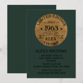 Gepersonaliseerd zestig vintage 60ste verjaardagsf kaart (Voorkant / Achterkant)