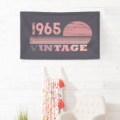 Gepersonaliseerd zestig vintage 60ste verjaardagsf spandoek (Insitu)