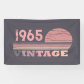 Gepersonaliseerd zestig vintage 60ste verjaardagsf spandoek (Horizontaal)