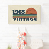 Gepersonaliseerd zestig vintage 60ste verjaardagsf spandoek (Insitu)