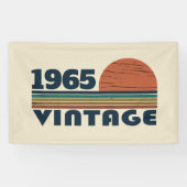 Gepersonaliseerd zestig vintage 60ste verjaardagsf spandoek (Horizontaal)